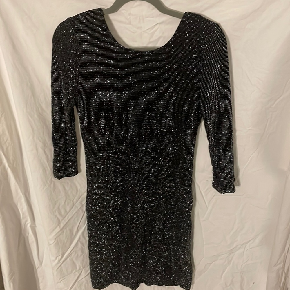 Black glitter dress